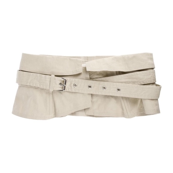 Isabel Marant Accessories - ÉTOILE ISABEL MARANT Women's Gray High-waist Belts Fabric Beige Ecru
